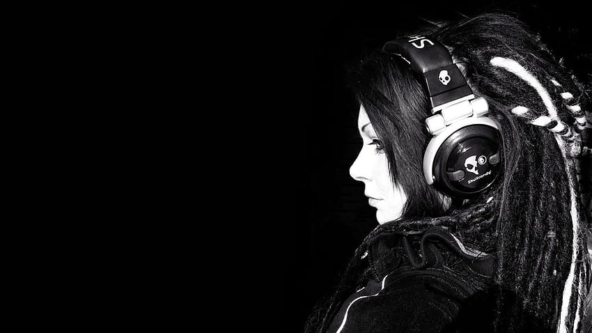 House Music Girl 10 in, cyberpunk girl audio responsive invert HD wallpaper