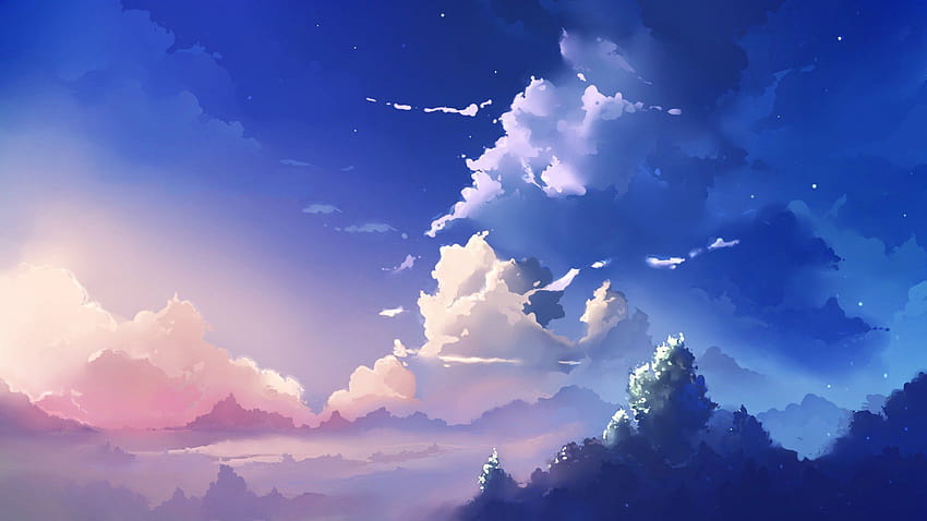 Sky, anime skies HD wallpaper
