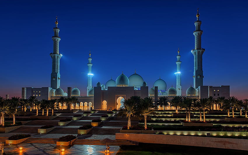 Sheikh Zayed Grand Mosque Abu Dhabi ... 13, main entrance HD wallpaper