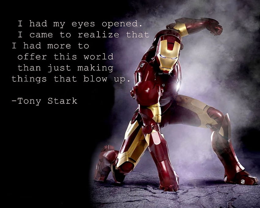 Tony Stark Quotes HD wallpaper