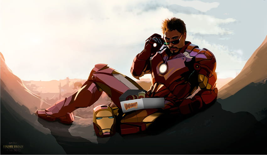 Tony Stark liebt Donuts, Superhelden, Hintergründe und HD-Hintergrundbild