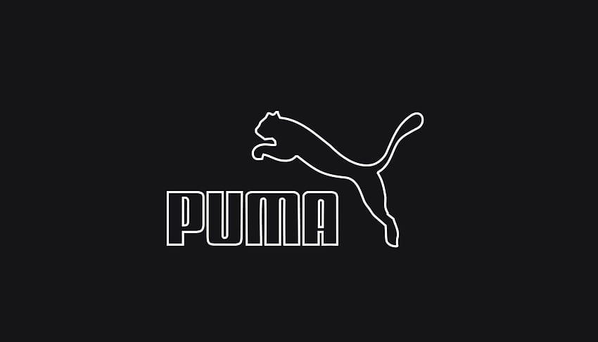 Logo Puma, puma nero Sfondo HD