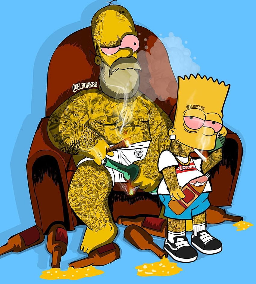 Baba ve oğul birlikte kaliteli zaman geçiriyor. Homer X Bart…, simpsons şükran günü HD telefon duvar kağıdı