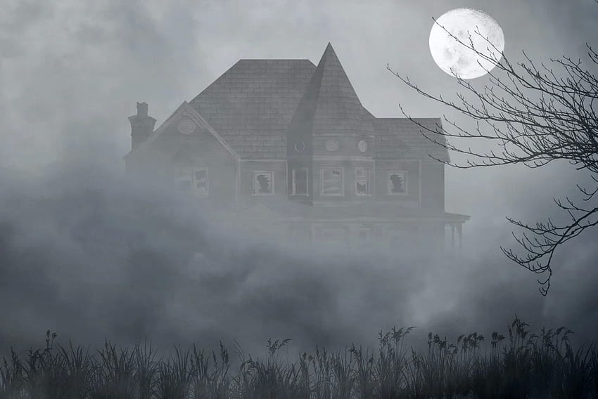 Gothic Fantasy Houses Fog Moon Old Fantasy, in the fog HD wallpaper