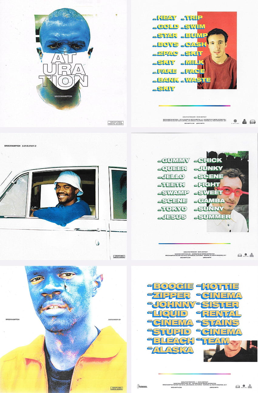 BROCKHAMPTON SATURATION ALBUM FRONT/BACK COVERS HD phone wallpaper
