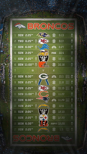 Denver Broncos: Phone wallpaper schedule for 2021 season