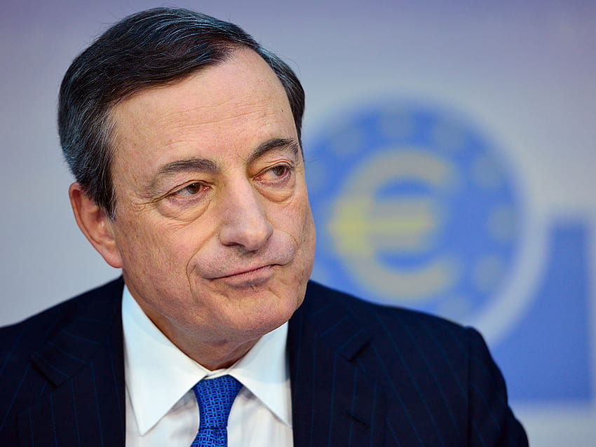 Approvato il piano di allentamento quantitativo della Bce - L'amministratore delegato europeo, Mario Draghi Sfondo HD