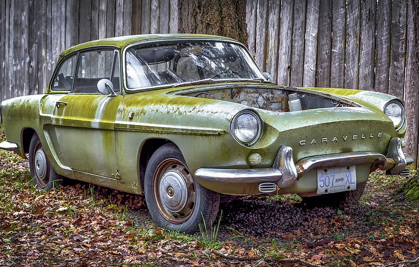 old, rusty, car, Renault Caravelle , section разное, rusty cars HD wallpaper
