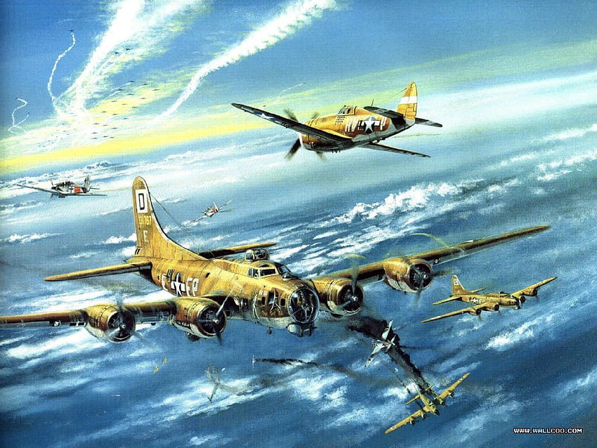 Air Combat Paintings Vol02 Aviation Art of World War II Air [1024x768] for your モバイル & タブレット エア ウォー 高画質の壁紙