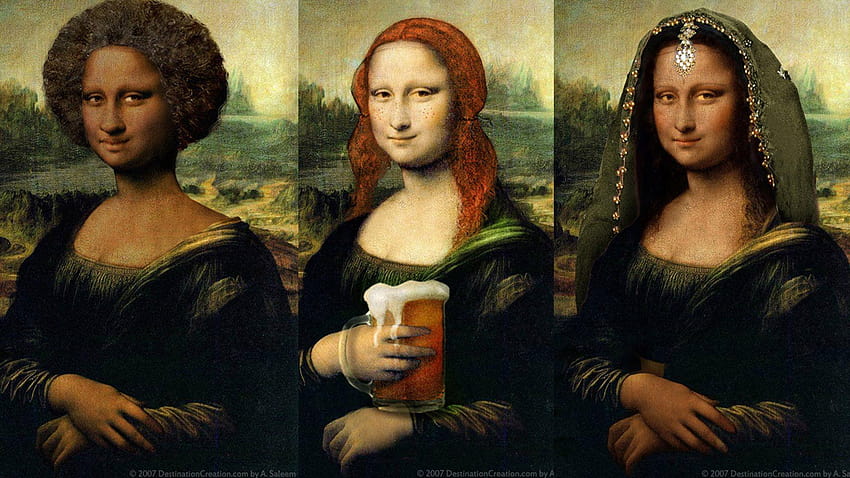 International Face of Mona Lisa, monalisa painting HD wallpaper