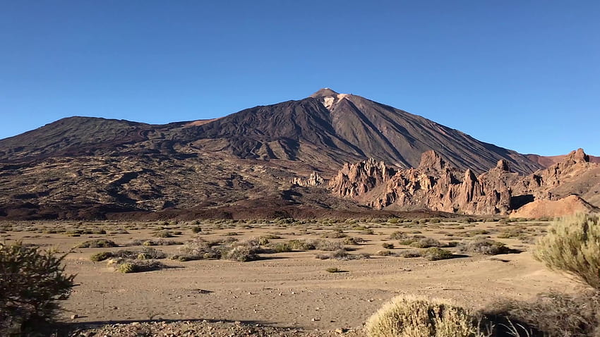 Driving through Teide National Park on Tenerife in the Canary Islands Stock Video Footage HD wallpaper