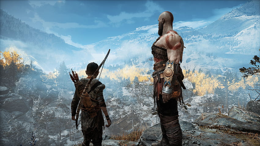 Atreus und Kratos God of War Ps4 HD-Hintergrundbild
