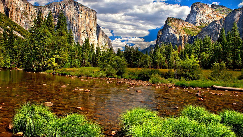 Merced river El Capitan is a vertical rock formation in Yosemite National Park, el capitan yosemite national park HD wallpaper