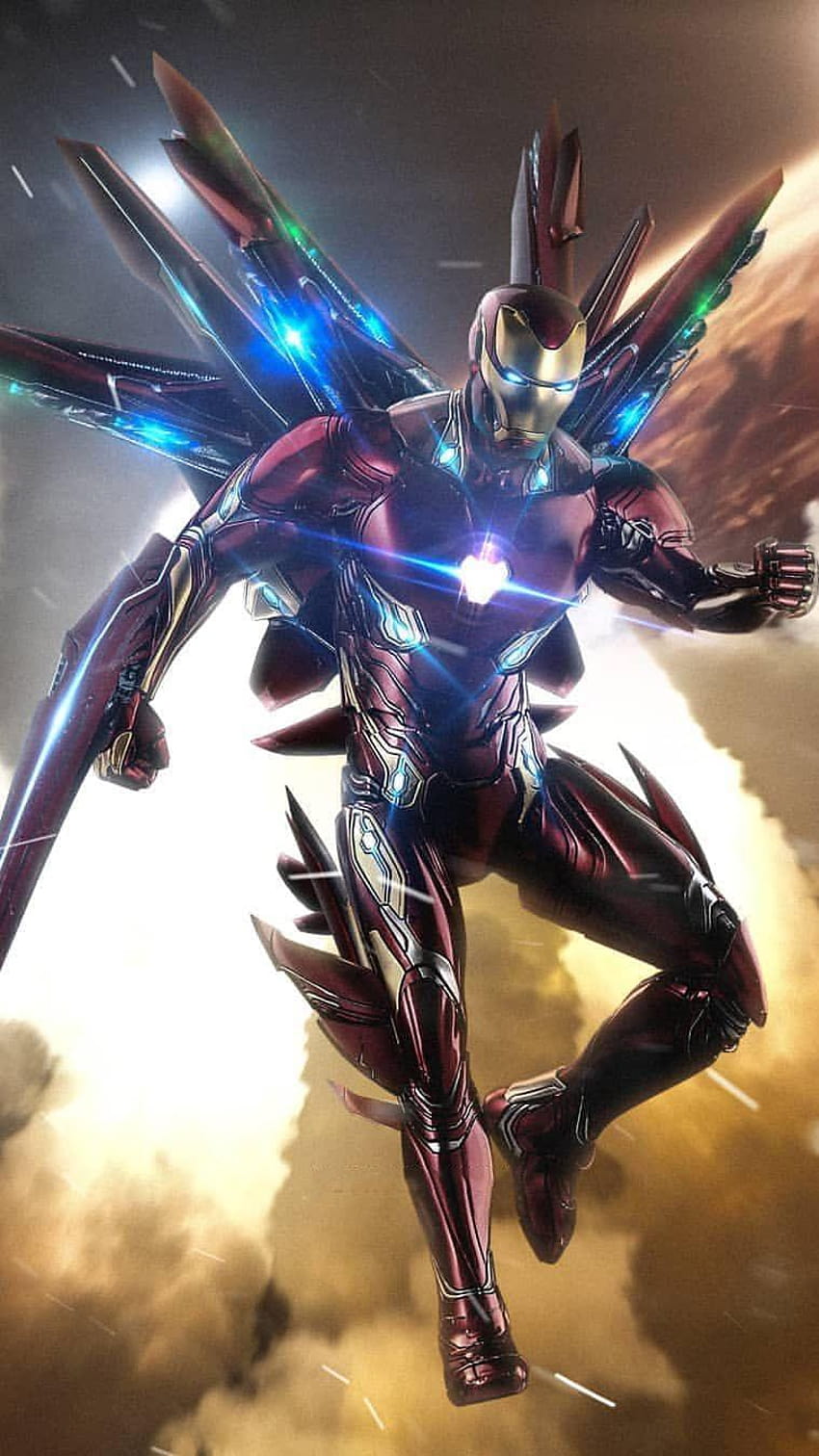 Vengadores Endgame Iron Man Traje iPhone, Iron Man Endgame fondo de pantalla del teléfono