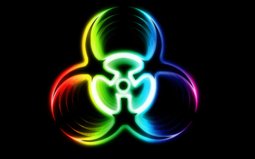 4 Radiation Symbol, nuke symbol HD wallpaper