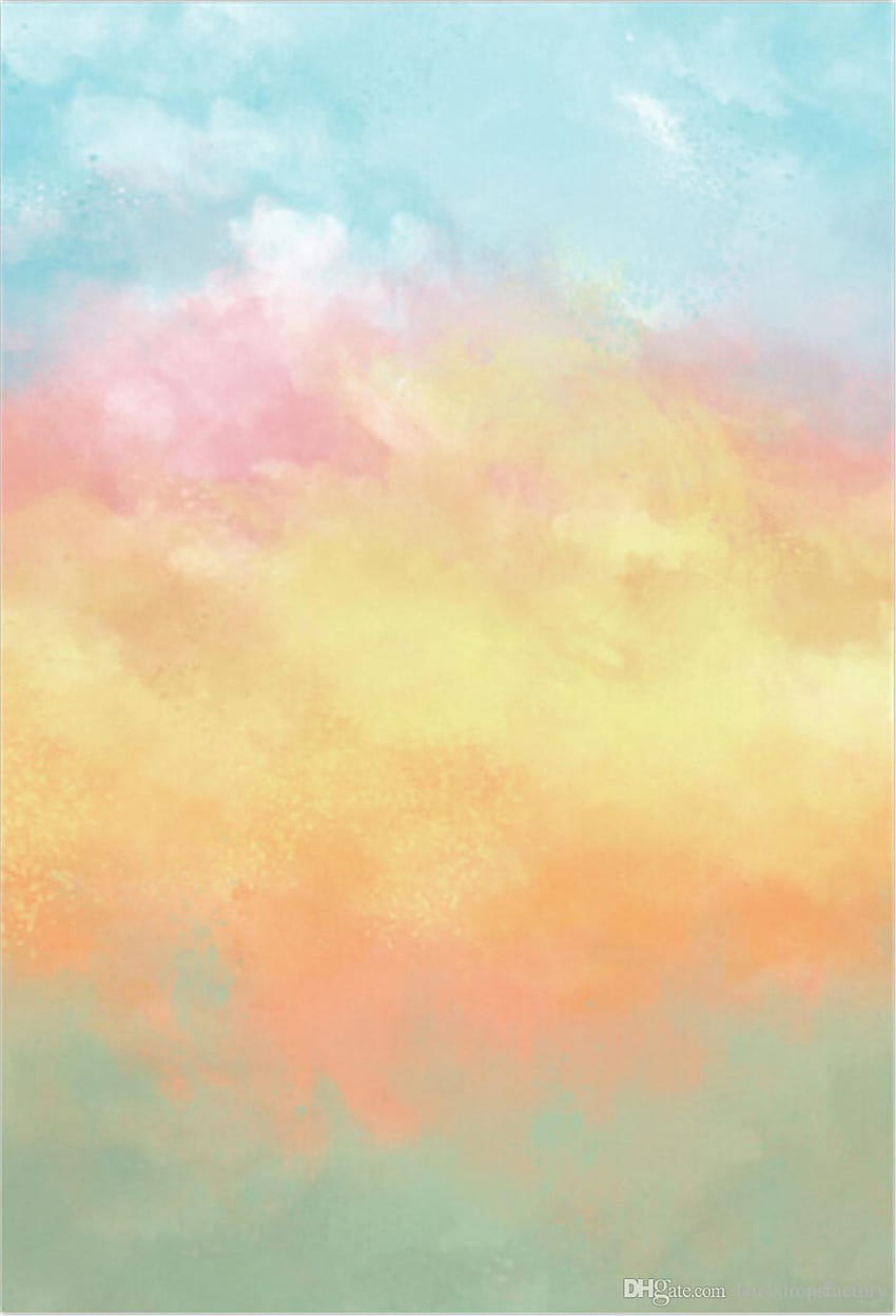 Gradient Akwarele graficzne Backdrops Niebieski Różowy Pomarańczowy Kolorowe, gradientowe tło Tapeta na telefon HD