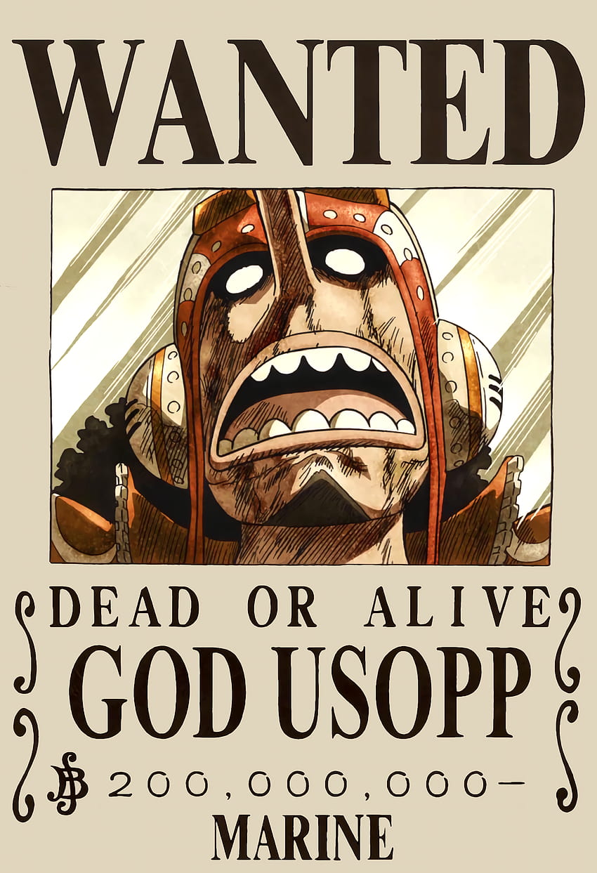 Usopp Wanted Poster – Peng, one piece poster buronan wallpaper ponsel HD