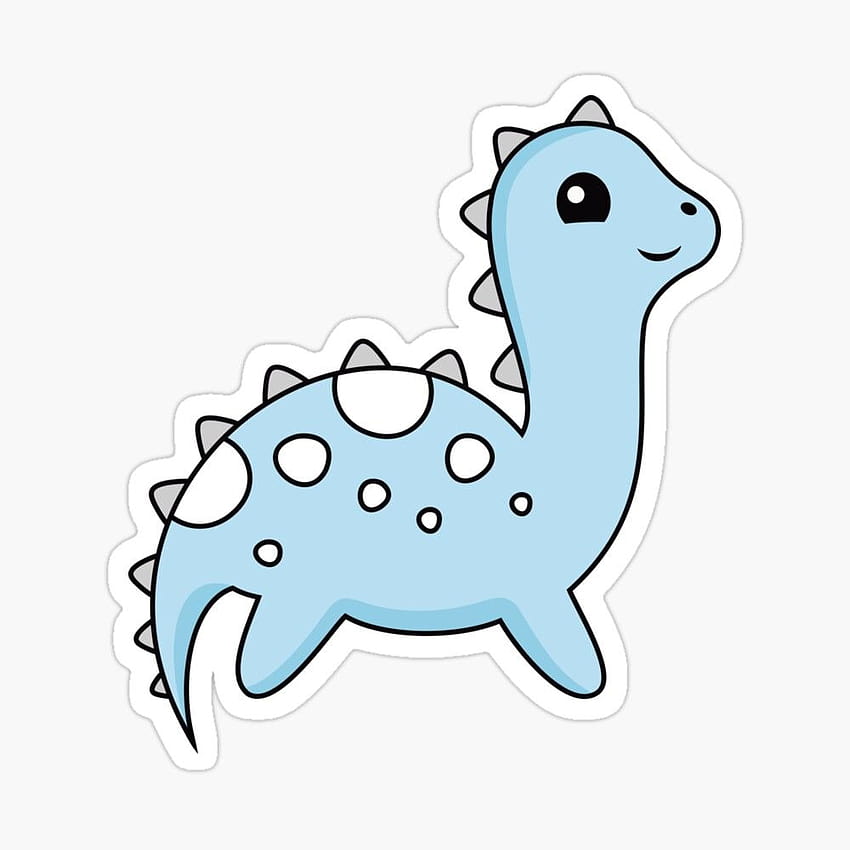 Little blue dino' Sticker by SpectralBomb in 2021, aesthetic blue dinosaur HD phone wallpaper