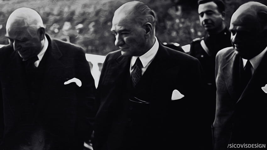 Mustafa Kemal Atatürk, Monochrom / und Mustafa Kemal Atatürk HD-Hintergrundbild
