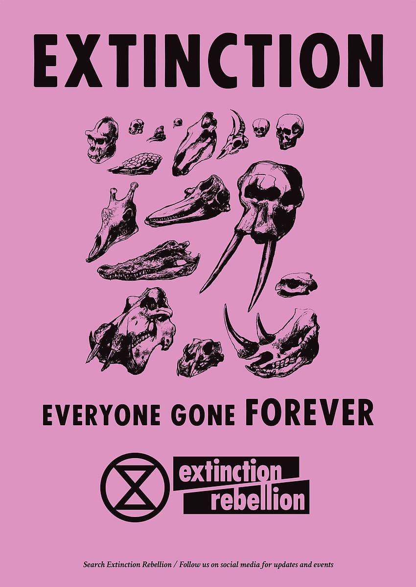 Extinction Rebellion uses bold graphics in protest against climate change HD phone wallpaper