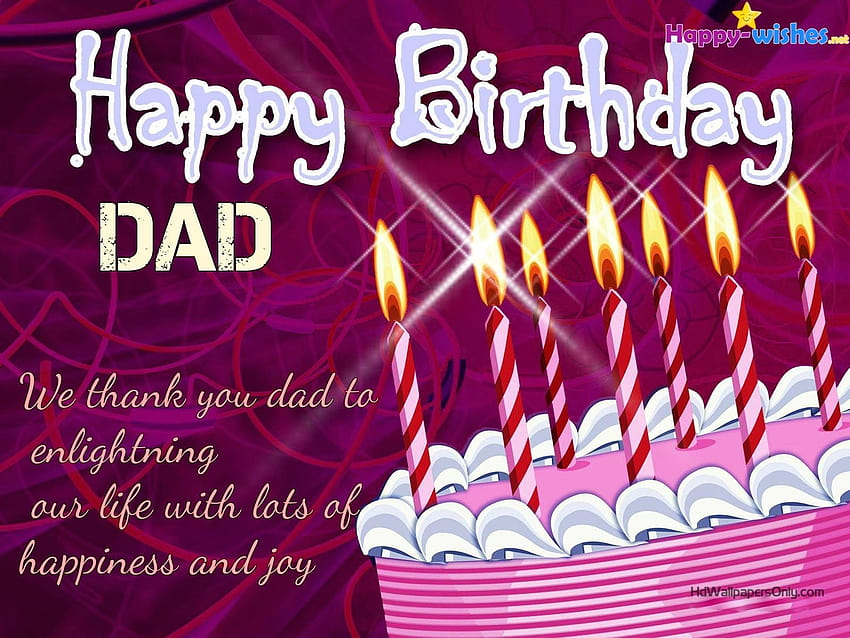 Happy Birtay Wishes For Dad, happy bday daddy HD wallpaper