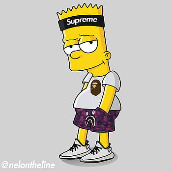 Hypebeast Bart Simpson Supreme Wallpaper Custom Phone Pop Out Stand Grip Up