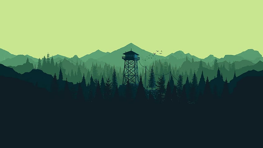 I made some dual and single monitor Firewatch for different times of the day [1920x1080] [3840x1080], aesthetic monitor HD wallpaper