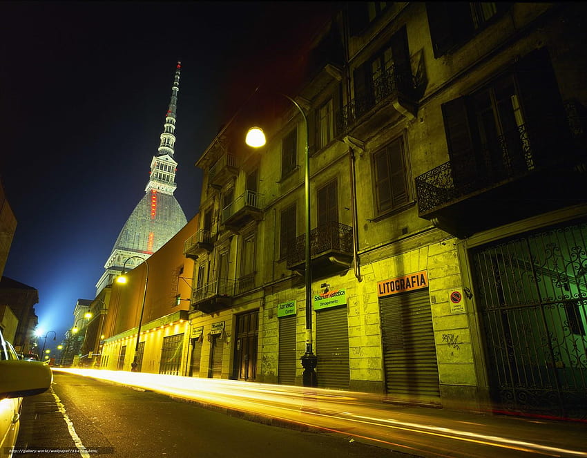 building, Turin, lights in HD wallpaper