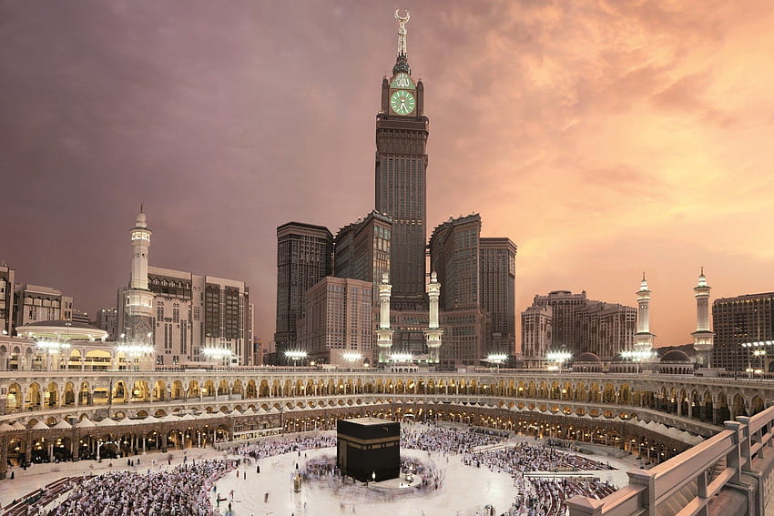 Torre del reloj de La Meca fondo de pantalla