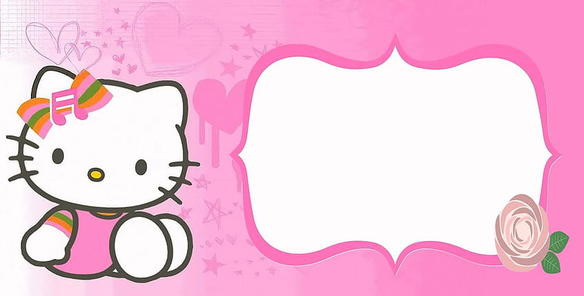 Hello Kitty Yazdırılabilir Davet Şablonları, arka plan hello kitty pembe HD duvar kağıdı
