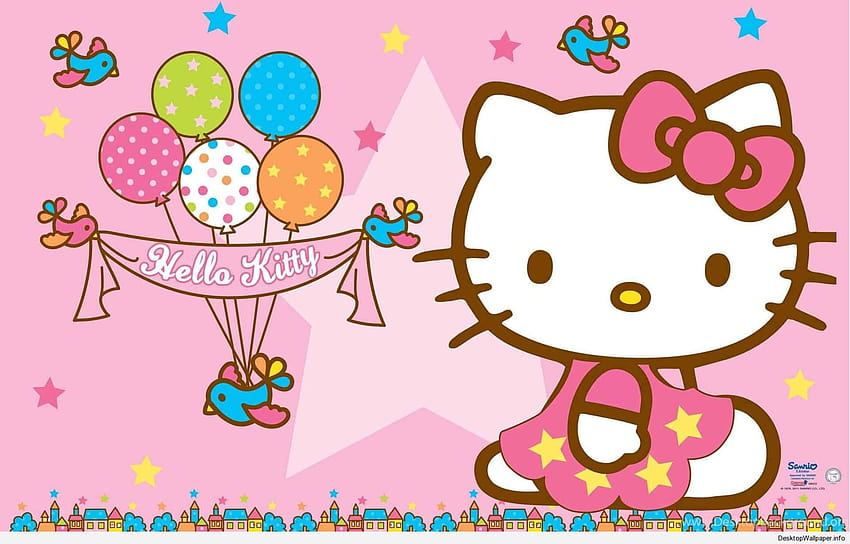 Buon compleanno Hello Kitty, primo compleanno Sfondo HD