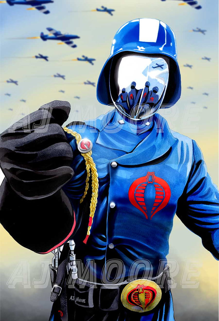Лого на Cobra Commander Командир на Cobra от aj, gi joe Командир на кобра HD тапет за телефон