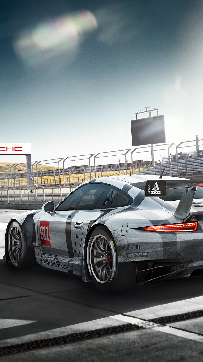 Porsche 911 RSR, pit stop, załoga pit stopu, samochody wyścigowe, telefon komórkowy porsche rsr Tapeta na telefon HD
