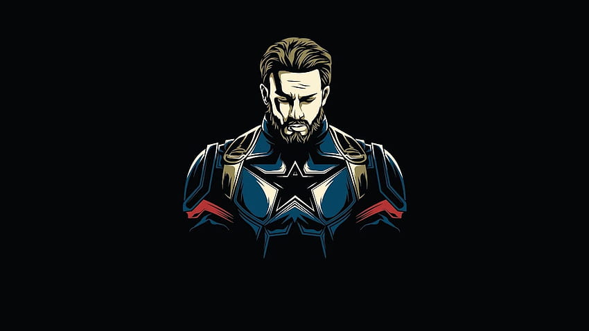 first avenger, captain america, minimalist, avengers minimal HD wallpaper