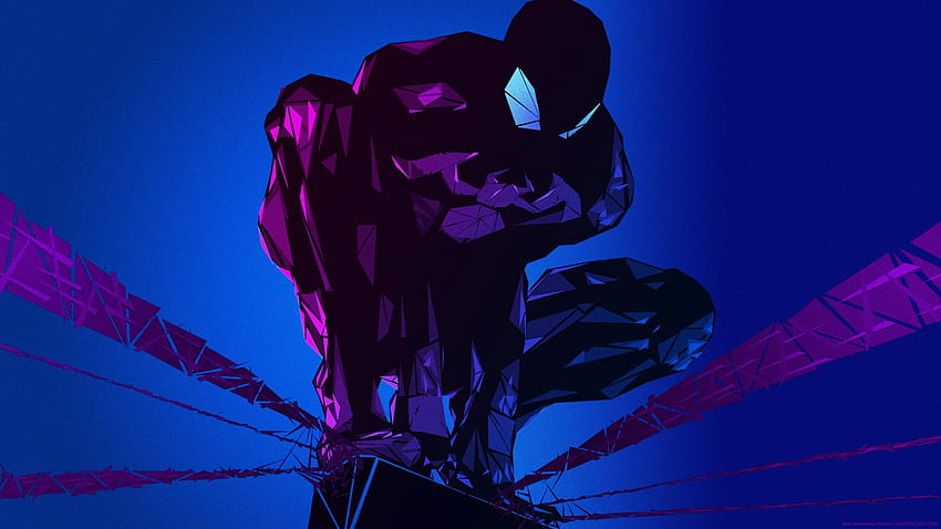 : illustration, blue, Marvel Comics, Spider Man, comics, darkness ...