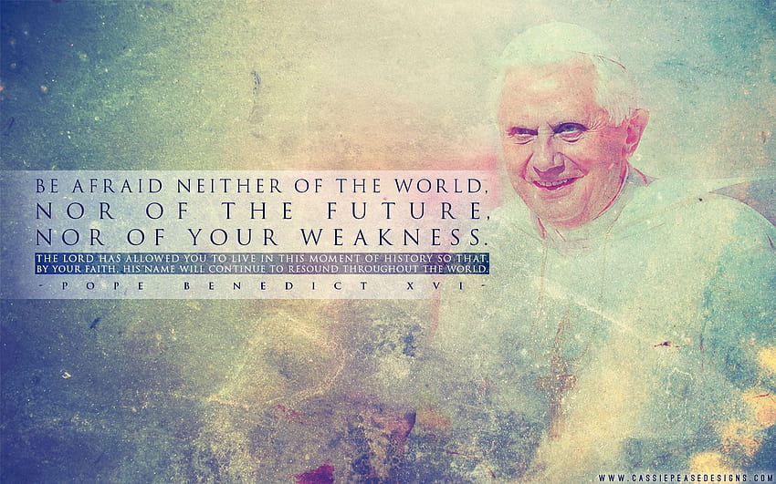 Pope Benedict XVI “Weakness” HD wallpaper
