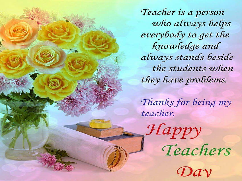 Bonne journée des enseignants, journée mondiale des enseignants Fond d'écran HD