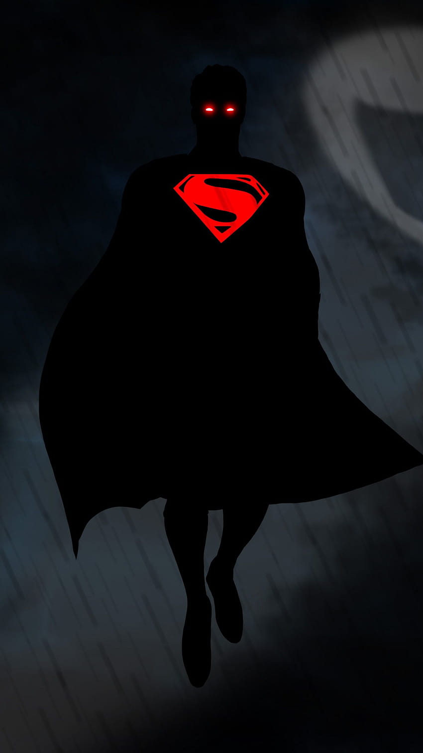 Superman, Bat, black superman mobile HD phone wallpaper