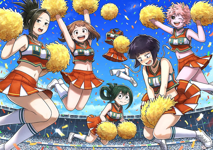 MHA Cheerleaders by EobardZoloman2025, mha girls HD wallpaper Pxfuel