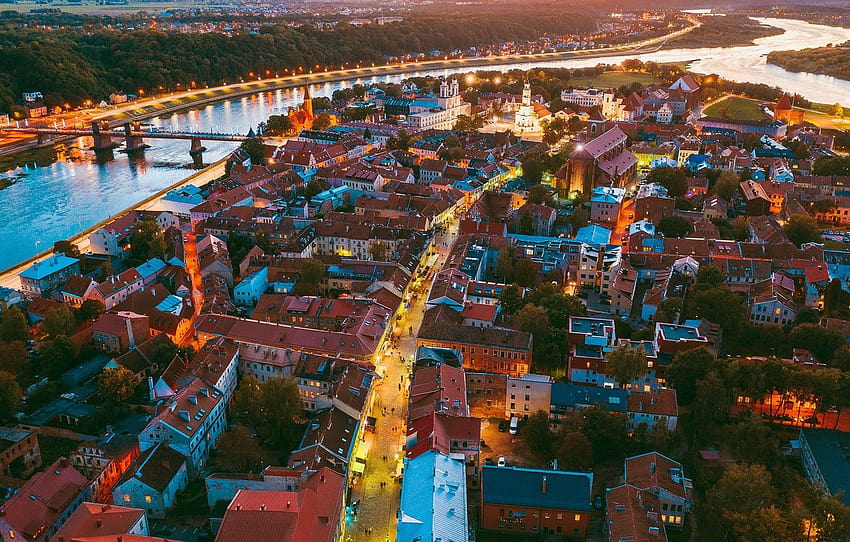 the city, Lithuania, Kaunas , section HD wallpaper