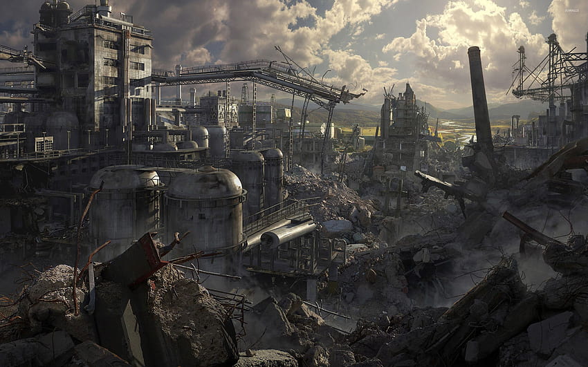 Reruntuhan, kota yang hancur Wallpaper HD