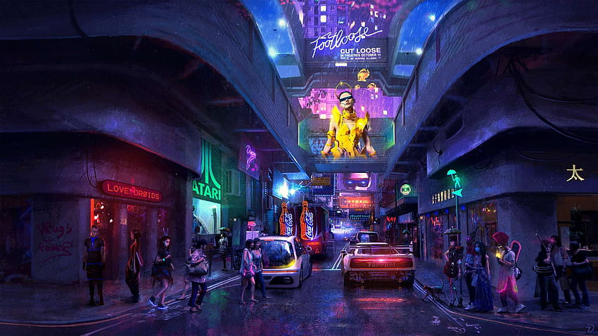 iPhone Retro Futurism Neon City – ヒット、ネオンの未来 高画質の壁紙