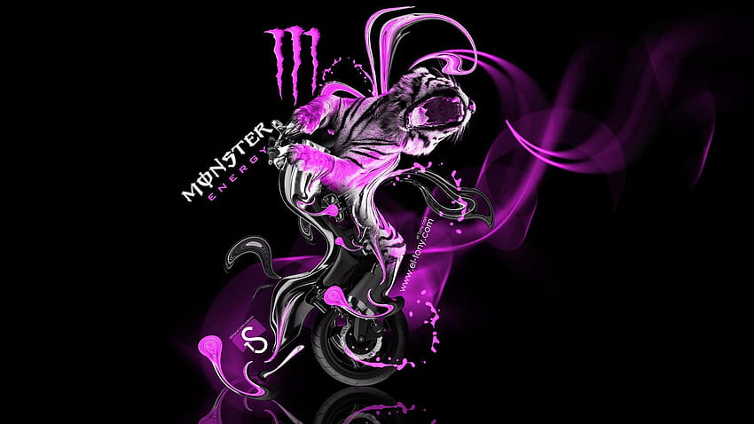 Monster-Energie-Logo blau HD-Hintergrundbild