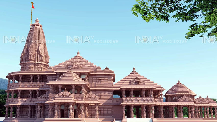 Ayodhya se prepara para o histórico Ram Mandir bhoomi pujan; PM Modi e LK Advani devem comparecer papel de parede HD