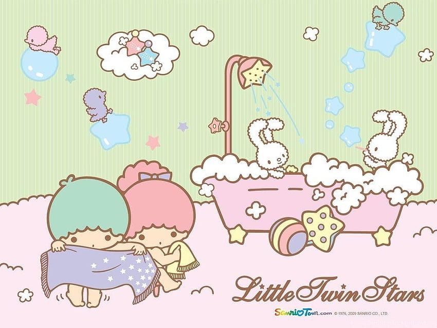 Little Twin Stars Par So Cute Dans Le Novembre 1024x768 HD wallpaper