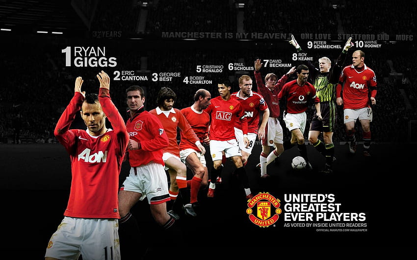 Manchester United 2013, lendas dos jogadores de futebol papel de parede HD