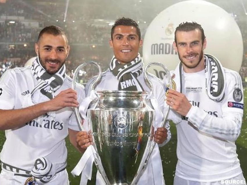 Нападателят на Реал Мадрид Карим Бензема си спомня за партньорството на BBC с Роналдо, Бейл, Бейл Бензема Роналдо HD тапет