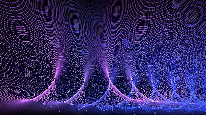 Onda acustica, linee colorate onde a spirale Sfondo HD