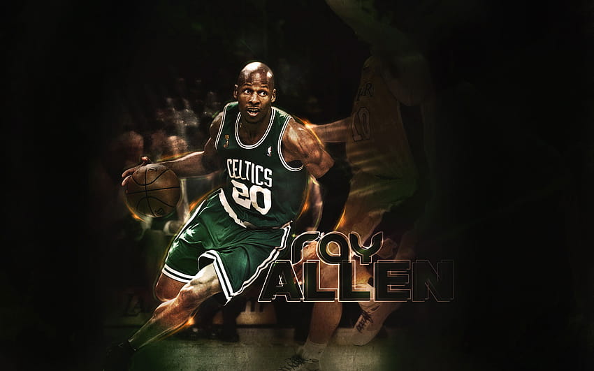 Ray Allen, joueur de basket-ball, basket-ball, mouvements de basket-ball, maillot, sport d'équipe, ordinateur Ray Allen Fond d'écran HD