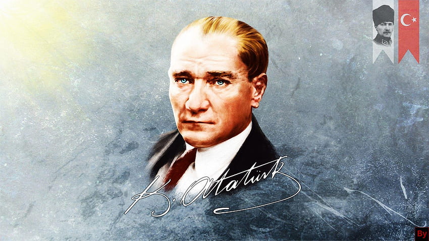 Atatürk ve Türk Bayrağı Resimleri, atatürk papel de parede HD